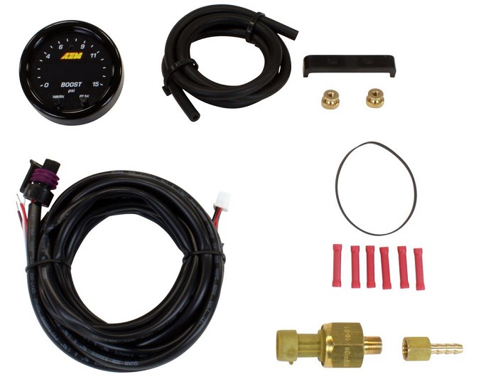 AEM X-Series Wideband Boost/Fuel Pressure Gauge - Click Image to Close